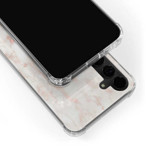 Rose Gold Marble Galaxy S24 Plus Clear Case